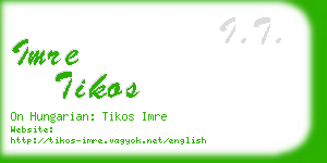 imre tikos business card